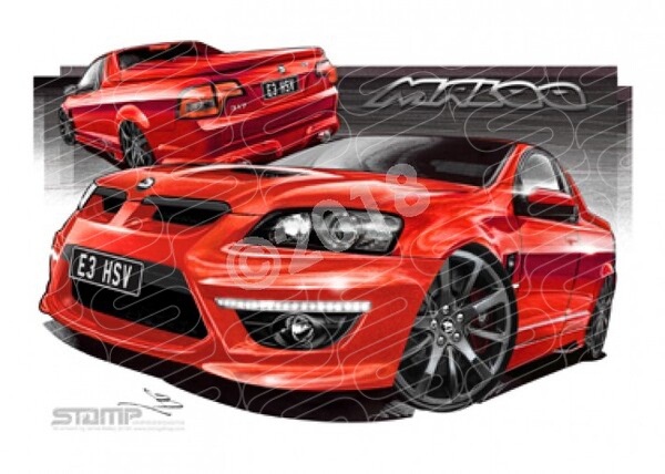 HSV E3 MALOO UTE RED HOT A2 FRAMED PRINT (V281)