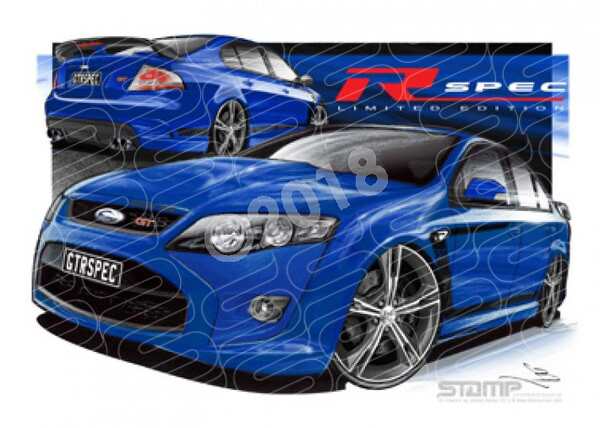 FPV FG R SPEC FG GT R SPEC BLUE / BLACK A2 FRAMED PRINT (FV333)