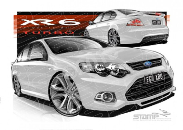 XR6 FG MK II XR6 FG II XR6 TURBO 19 WINTER A2 FRAMED PRINT (FT400W)