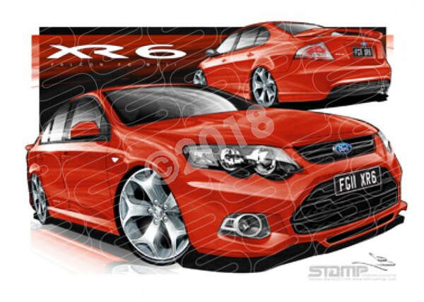 XR6 FG MK II XR6 FG II XR6 TURBO VIXEN A2 FRAMED PRINT (FT404)