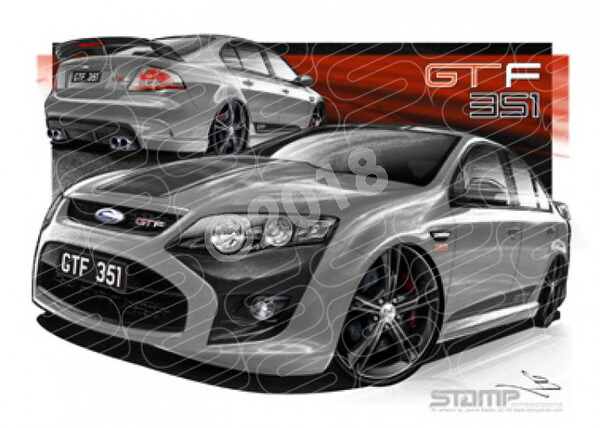 FPV FG GTF 351 GTF FG SMOKE BLACK A2 FRAMED PRINT (FV348)
