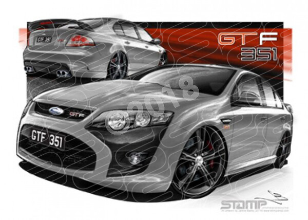 FPV FG GTF 351 GTF FG SMOKE SILVER A2 FRAMED PRINT (FV349)