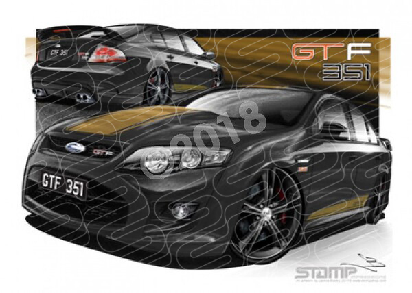 FPV FG GTF 351 GTF FG SILHOUETTE GOLD A2 FRAMED PRINT (FV350)