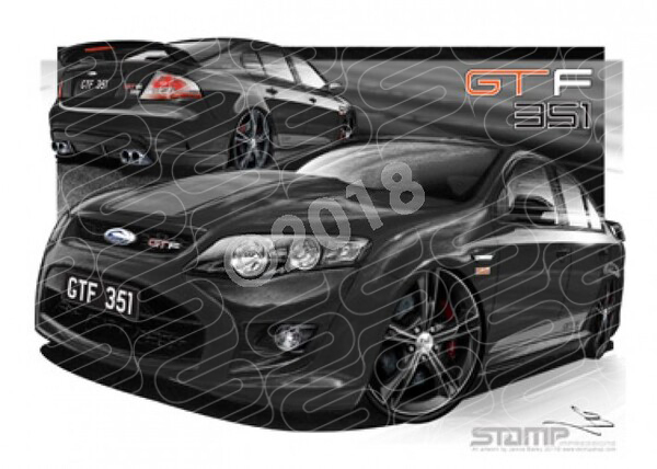 FPV FG GTF 351 GTF FG SILHOUETTE SILVER A2 FRAMED PRINT (FV352)