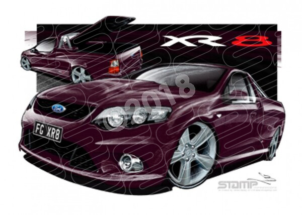 Ute FG XR8 UTE FG XR8 FALCON UTE VELVET A2 FRAMED PRINT (FT202H)