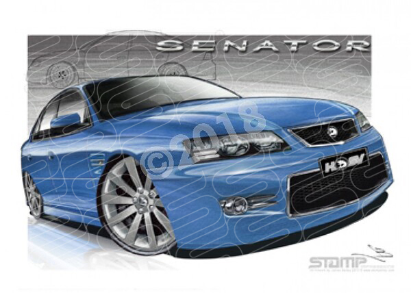 HSV Senator VZ VZ SENATOR BARBADOS A2 FRAMED PRINT (V71)