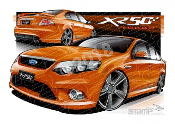 XR6 FG XR6 FG FALCON XR6 50TH ANNIVERSARY A2 FRAMED PRINT (FT196B)