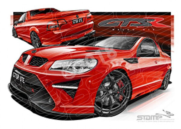 HSV Maloo GTSR V464 MALOO GTSR STING RED A2 FRAMED PRINT (V464)