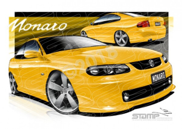 Monaro V2 MONARO V2 II DEVIL YELLOW A2 FRAMED PRINT (HC81)