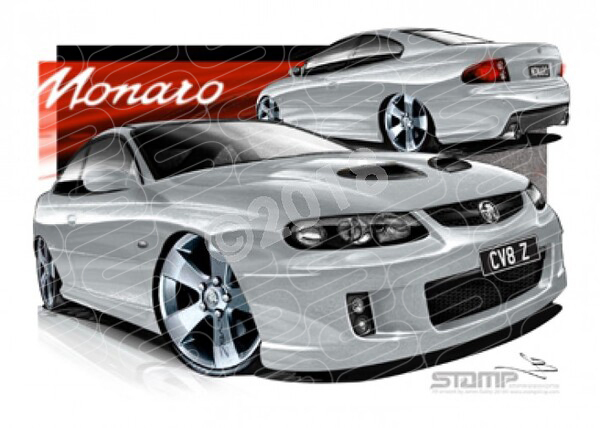 Monaro V2 MONARO CV8Z QUICKSILVER A2 FRAMED PRINT (HC95)