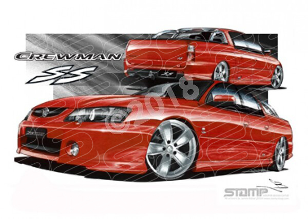 HOLDEN VY SS UTE CREWMAN REDHOT A2 FRAMED PRINT (HC111)