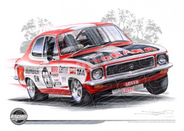 Racing Legends HDT 1972 PETER BROCK HDT LJ TORANA BATHURST WIN A2 FRAMED PRINT (RL10)