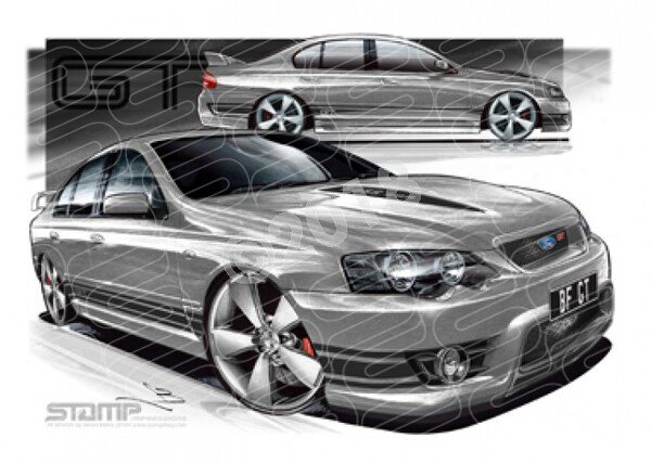 FPV BF GT BF GT MECURY BLACK STRIPES A2 FRAMED PRINT (FV025)