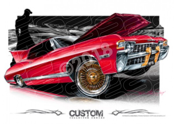 CHEVROLET IMPALA PIMPIN A2 FRAMED PRINT (D013)