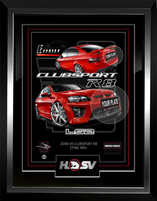 HSV E SERIES CLUBSPORT R8 [STING RED] OFFICIAL CAR ART
