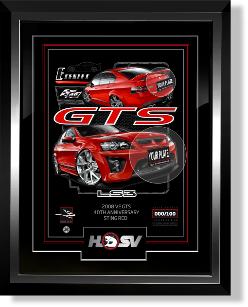 HSV E SERIES GTS 40TH ANNIVERSARY [STING RED] OFFICIAL CAR ART