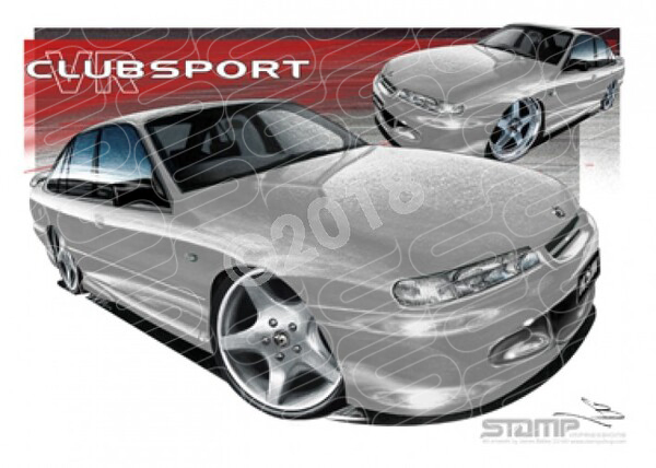 HSV VR CLUBSPORT SILVER A1 STRETCHED CANVAS (V155)