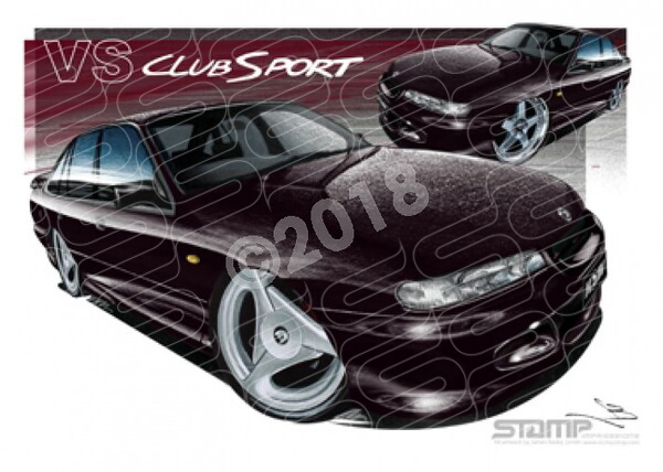 HSV Clubsport VS VS CLUBSPORT CHERRY BLACK A1 STRETCHED CANVAS (V158)