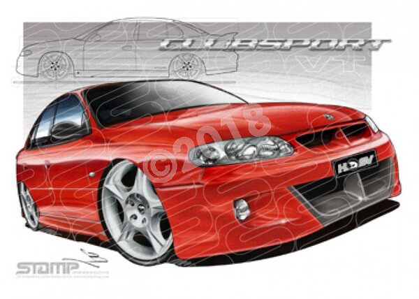 HSV Clubsport VT VT CLUBSPORT STING RED A1 STRETCHED CANVAS (V028)