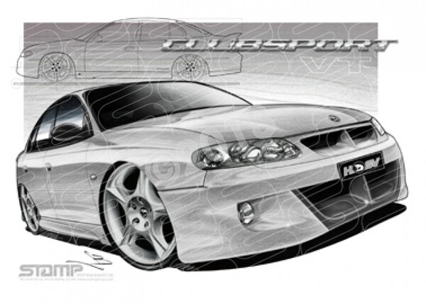 HSV Clubsport VT VT CLUBSPORT HERON WHITE A1 STRETCHED CANVAS (V030)