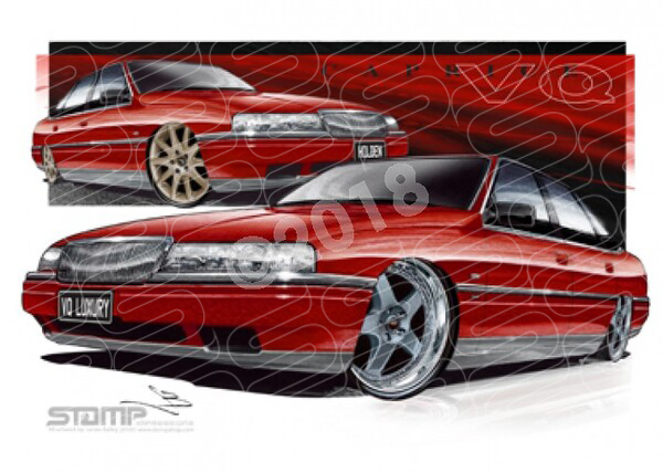 Statesman VQ VQ CAPRICE RED A1 STRETCHED CANVAS (HC204)