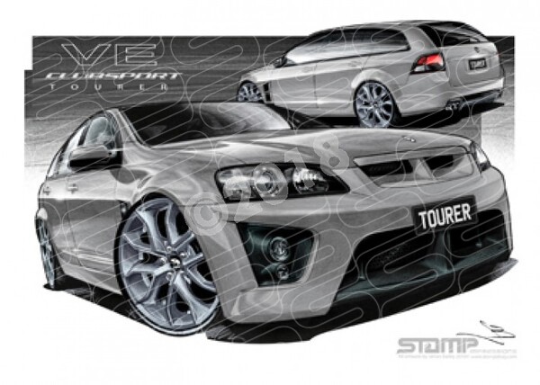 HSV Wagon VE TOURER WAGON NITRATE SILVER A1 STRETCHED CANVAS (V180)