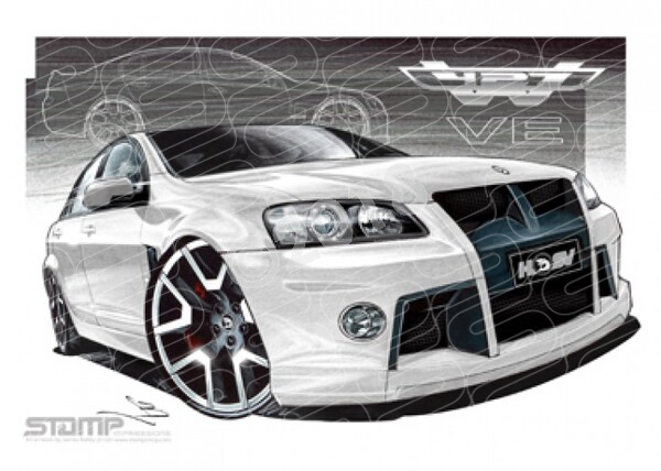 HSV Limited edition cars W427 LE HERON WHITE A1 STRETCHED CANVAS (V143B)