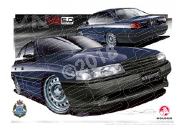 Commodore VN VN BT1 INTERCEPTOR COMMODORE MIDNIGHT BLUE A1 STRETCHED CANVAS (HC207C)