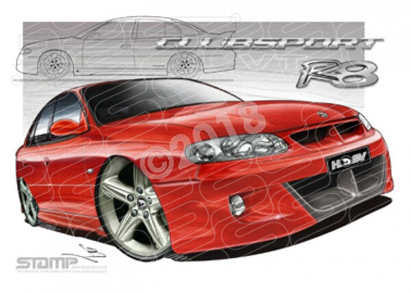 HSV Clubsport VT VT CLUB R8 STING RED A1 STRETCHED CANVAS (V034)