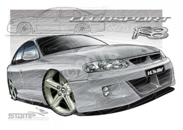 HSV Clubsport VT VT CLUB R8 ORION FROST SILVER A1 STRETCHED CANVAS (V035)