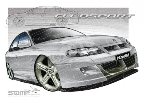 HSV Clubsport VX VX CLUBSPORT ORION FROST SILVER A1 STRETCHED CANVAS (V044)