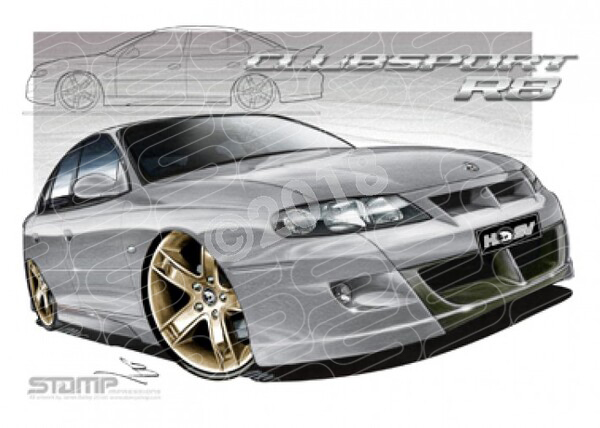 HSV Clubsport VX VX R8 CLUBSPORT ORION FROST SILVER A1 STRETCHED CANVAS (V045)
