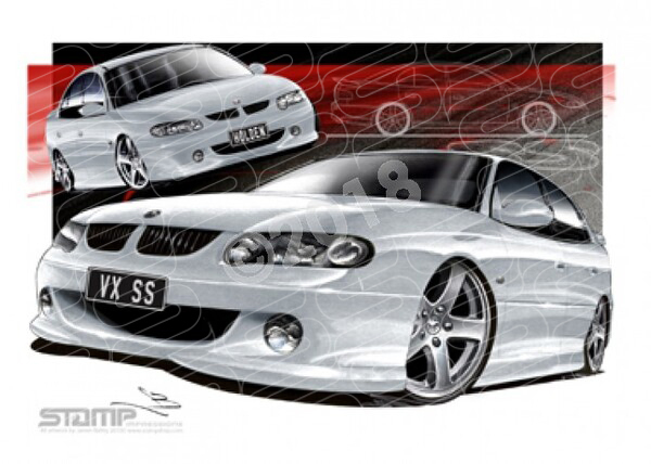 HOLDEN VX SS COMMODORE QUICKSILVER A1 STRETCHED CANVAS (HC10G)