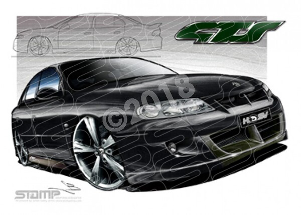 HSV Gts VX VX GTS PHANTOM BLACK A1 STRETCHED CANVAS (V052)