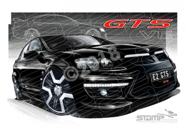HSV VE II GTS PHANTOM WITH RED A1 STRETCHED CANVAS (V189)