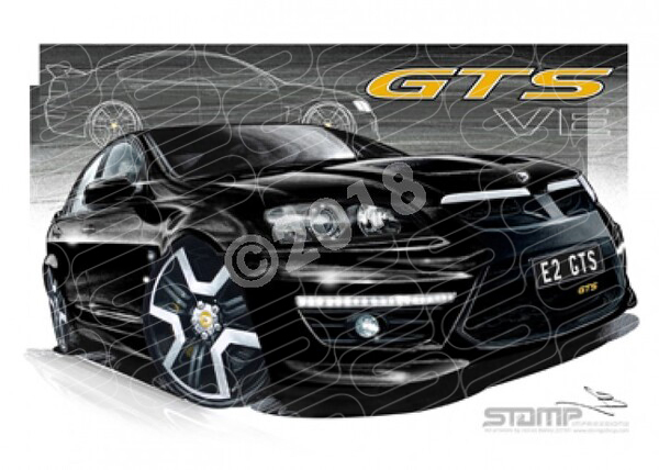 HSV VE II GTS PHANTOM WITH YELLOW A1 STRETCHED CANVAS (V190)