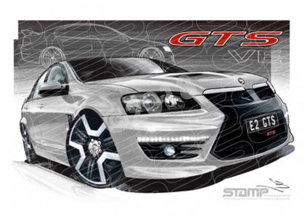 HSV VE II GTS NITRATE WITH RED A1 STRETCHED CANVAS (V198)
