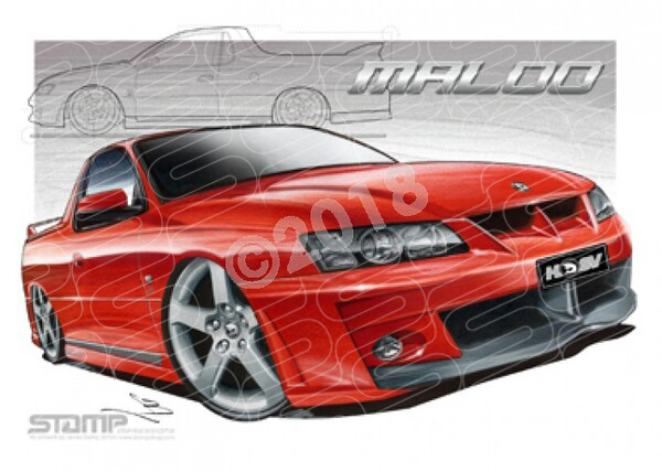 HSV VY MALOO UTE RED HOT A1 STRETCHED CANVAS (V068)