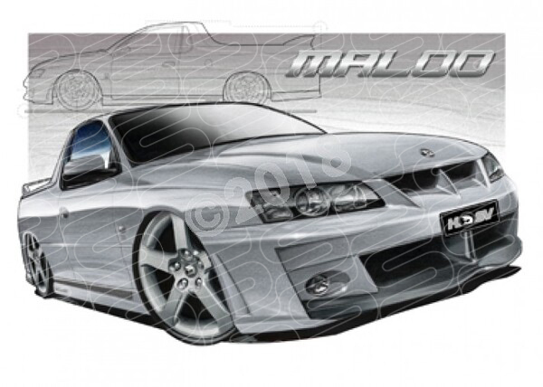 HSV VY MALOO UTE QUICK SILVER A1 STRETCHED CANVAS (V069)