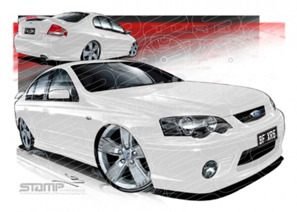 XR6 BF XR6 BF XR6 TURBO WINTER WHITE A1 STRETCHED CANVAS (FT235)