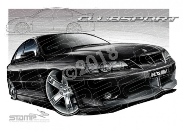 HSV Clubsport VY VY CLUBSPORT PHANTOM BLACK A1 STRETCHED CANVAS (V073)
