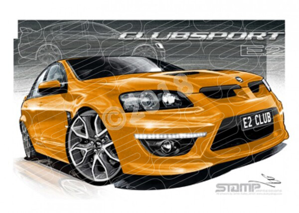 HSV Clubsport E2 VE2 CLUBSPORT WILDFIRE PENTAGONS A1 STRETCHED CANVAS (V217)