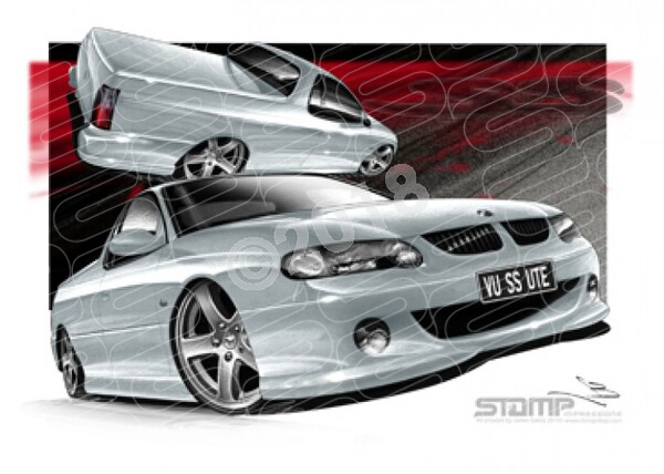 HOLDEN VU SS UTE QUICK SILVER A1 STRETCHED CANVAS (HC12G)