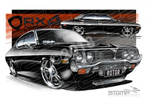 Imports Mazda RX4 BLACK A1 STRETCHED CANVAS (S009C)