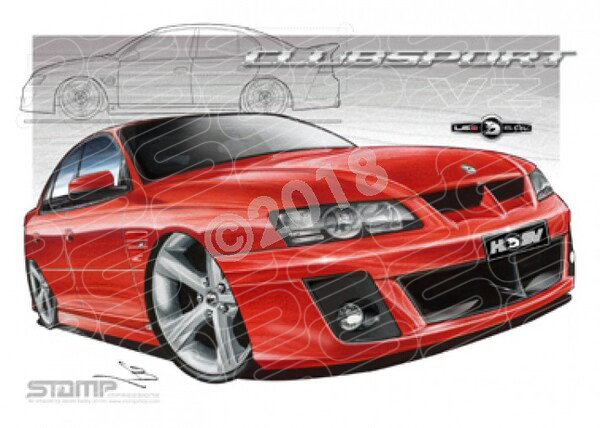 HSV VZ CLUBSPORT RED HOT A1 STRETCHED CANVAS (V085)