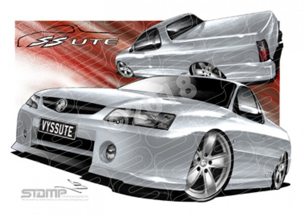 HOLDEN VY SS UTE QUICKSILVER A1 STRETCHED CANVAS (HC32B)