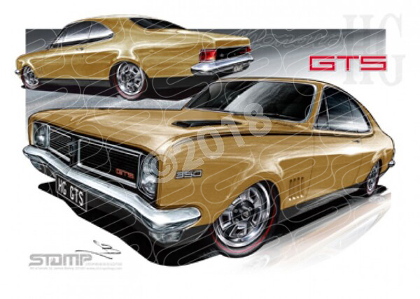 HOLDEN HG MONARO CAMEO GOLD A1 STRETCHED CANVAS (HC64B)