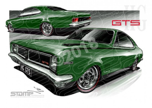 HOLDEN HG MONARO LAKESIDE GREEN A1 STRETCHED CANVAS (HC64H)