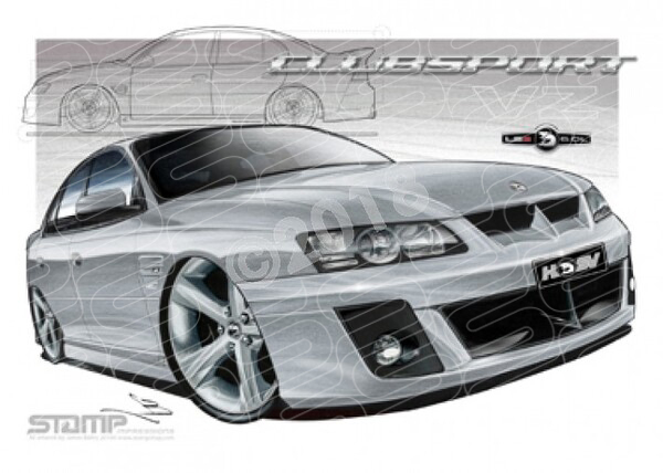 HSV VZ CLUBSPORT QUICK SILVER A1 STRETCHED CANVAS (V088)