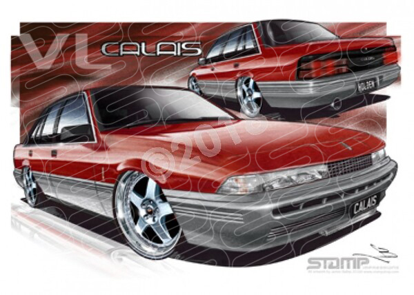 Commodore VL VL CALAIS OPEL FIRE RED SILV FR18 A1 STRETCHED CANVAS (HC128SR)